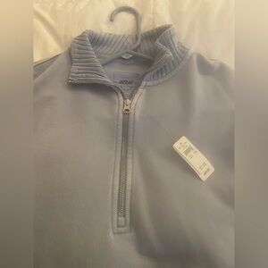 Blue Aerie quarter zip sweatshirt NWT